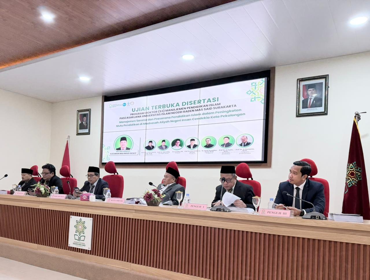 Ujian Terbuka Disertasi Doktor ke-90 Pascasarjana UIN Surakarta : Sarpras Pendidikan Islam Kunci Mutu Madrasah
