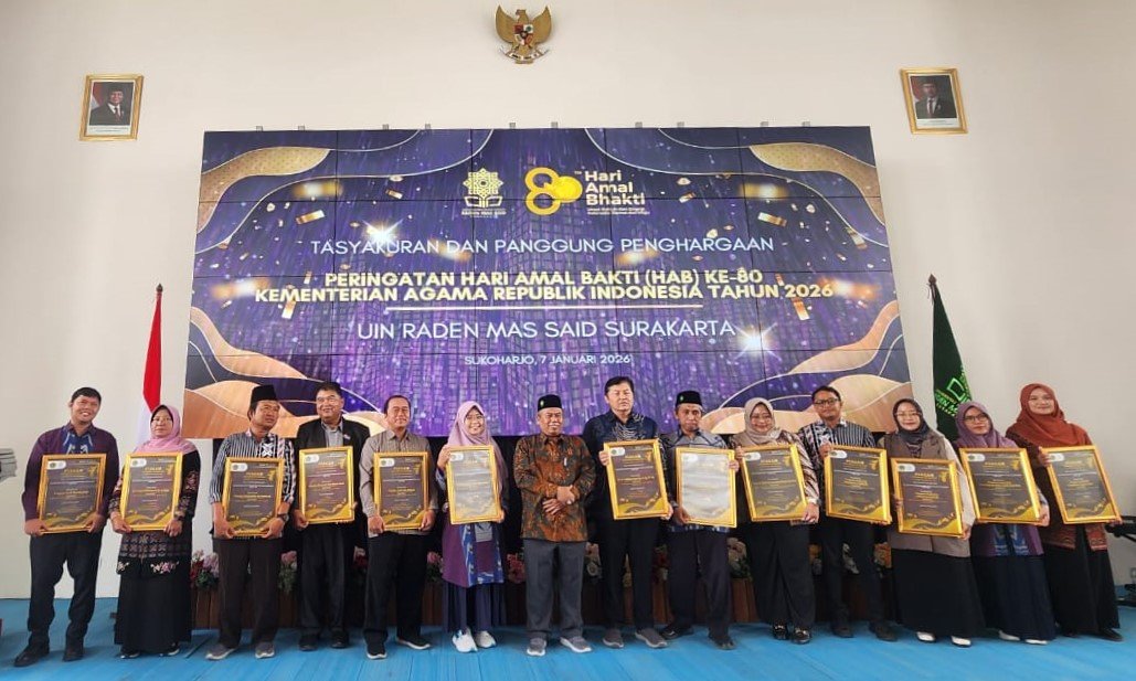 Pascasarjana UIN Surakarta Raih Dua Penghargaan Rektor pada Tasyakuran Peringatan HAB ke-80 Kemenag 